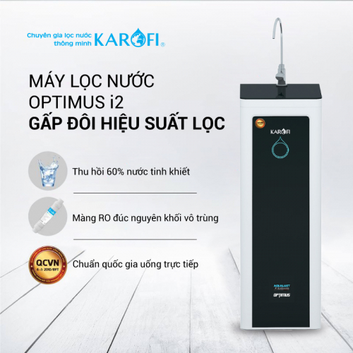 Máy Lọc Nước Karofi OPTIMUS I2 MODEL O-I229/U- 9 Lõi Lọc - Đèn UV -  BepXANH.com Giá Cực Rẻ