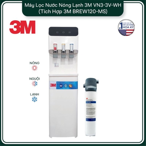 Máy Lọc Nước Nóng - Lạnh - Nguội 3M VN3-3V-WH
