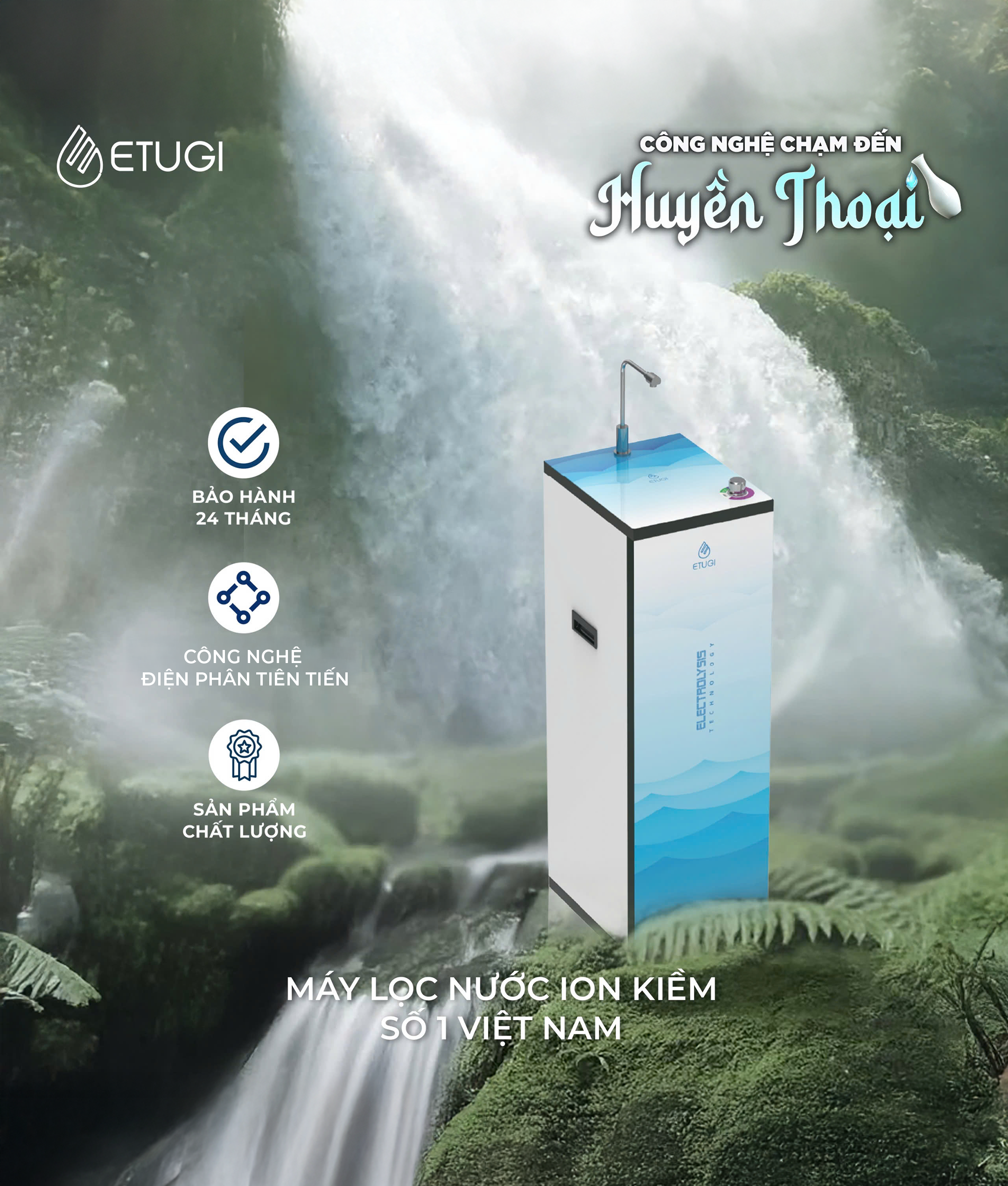 Máy Lọc Nước Ion Kiềm ETUGI ETG102T - Ảnh 2