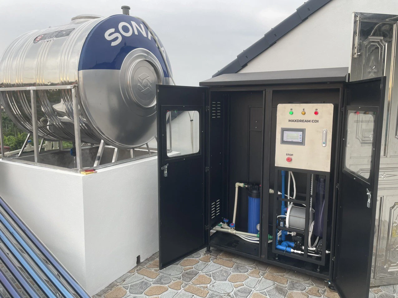 Máy lọc nước tổng đầu nguồn Maxdream CDIs C02 (ngoài trời) 19 May loc tong Maxdream CDI cho lau dai